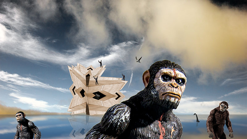 Apes take over what's left of a sinking world
