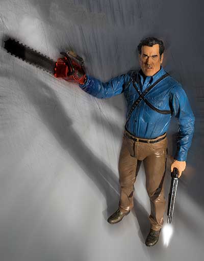 Ash figure with chainsaw and shotgun