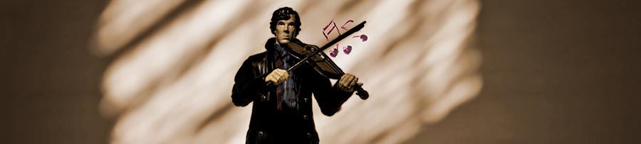 Sherlock Holmes with violin