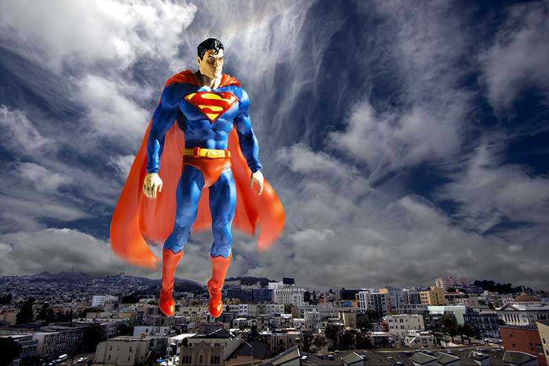 Superman over San Francisco