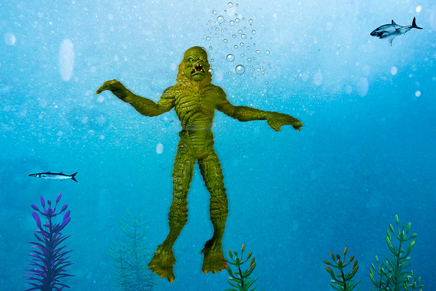 The Gill-man underwater
