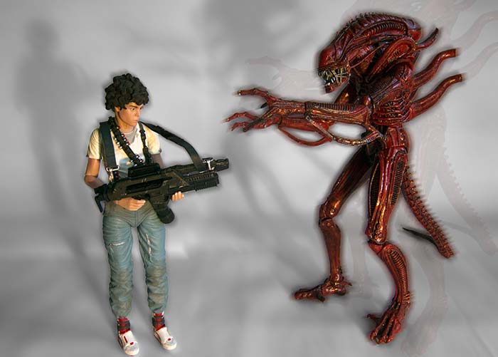 Ripley and the red Xenomorph