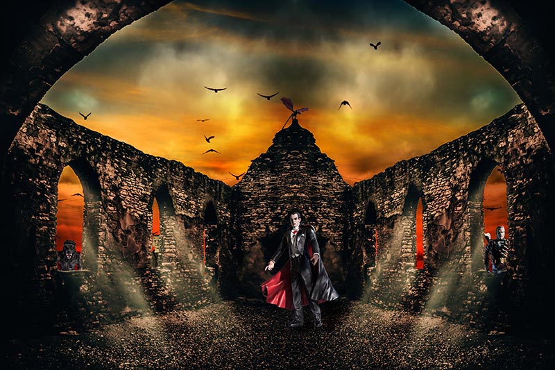 Dracula at the ruins