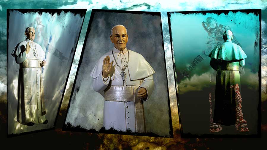 Pope Francis triptych