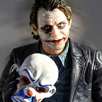 Joker with clown mask